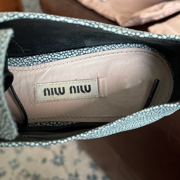 MiuMiu Lace-Up Oxford Shoes Size 37.5 - Picture 5 of 5